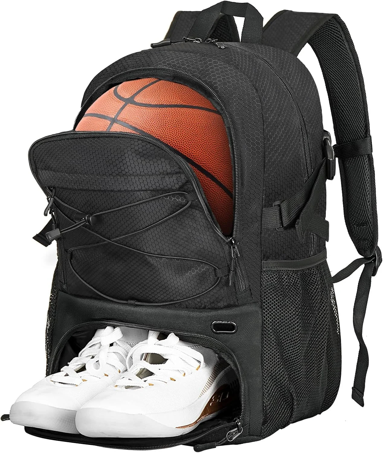 Large Sports Bag with Separate Ball & Shoe Compartments