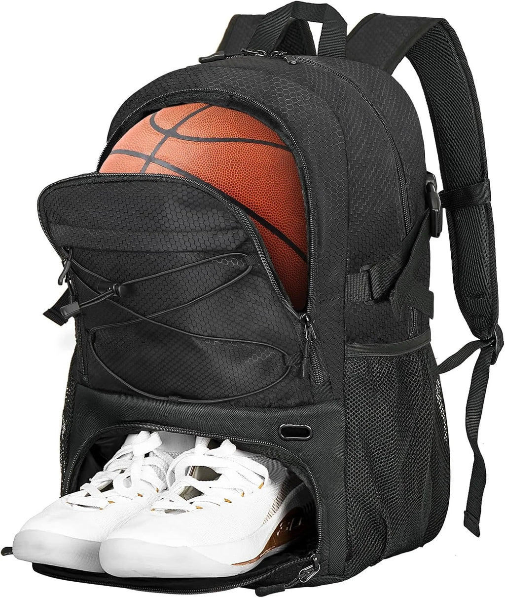 Large Sports Bag with Separate Ball & Shoe Compartments