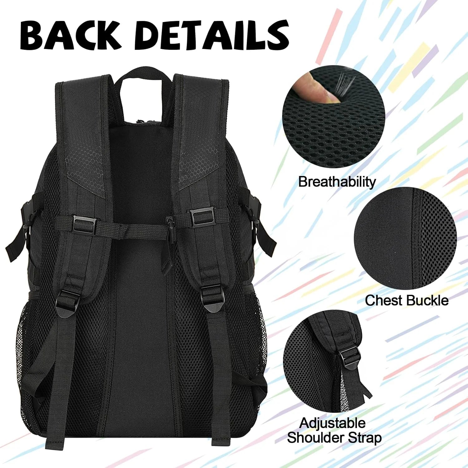 Large Sports Bag with Separate Ball & Shoe Compartments