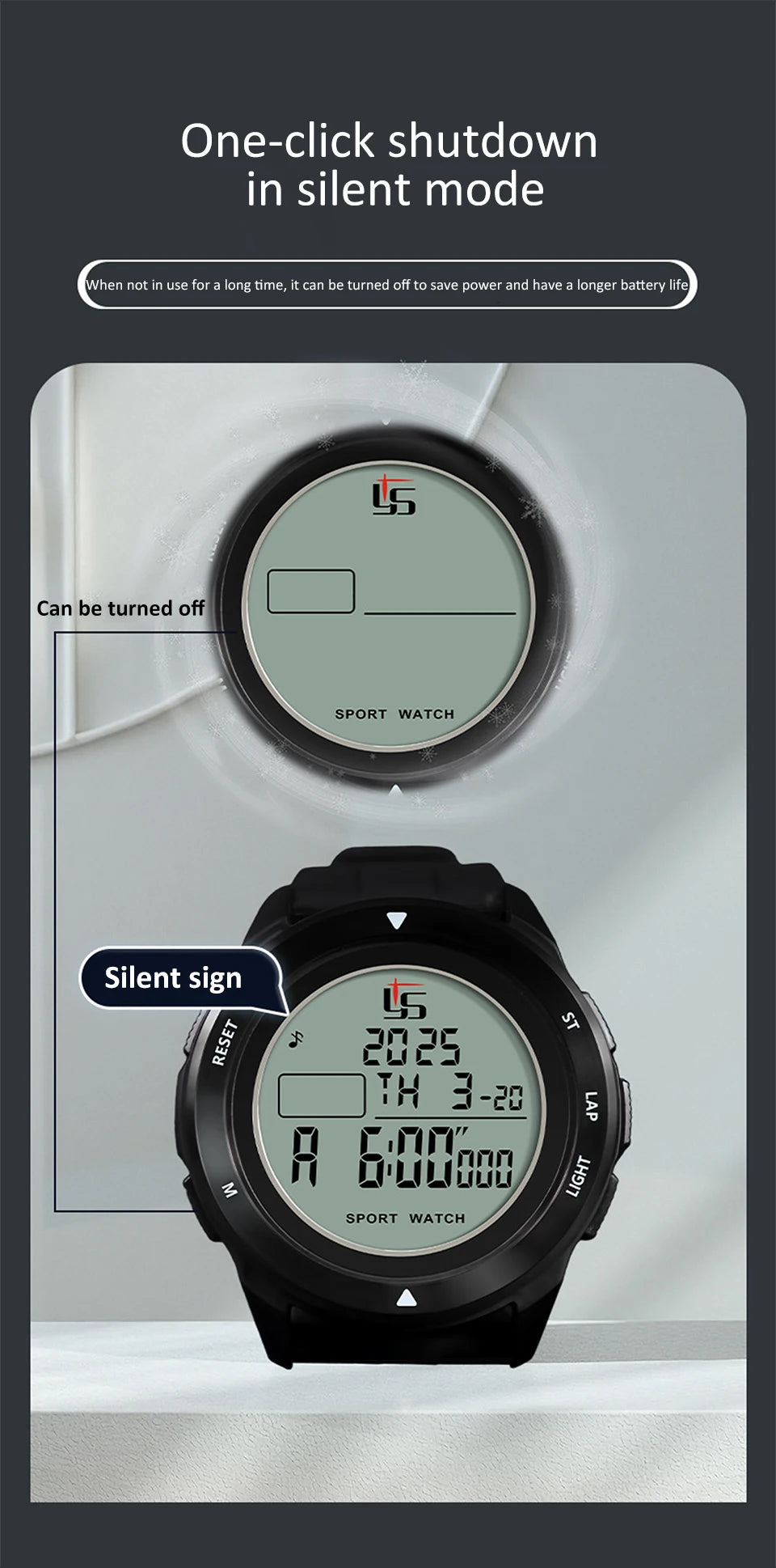 Digital Sports Stopwatch Timer