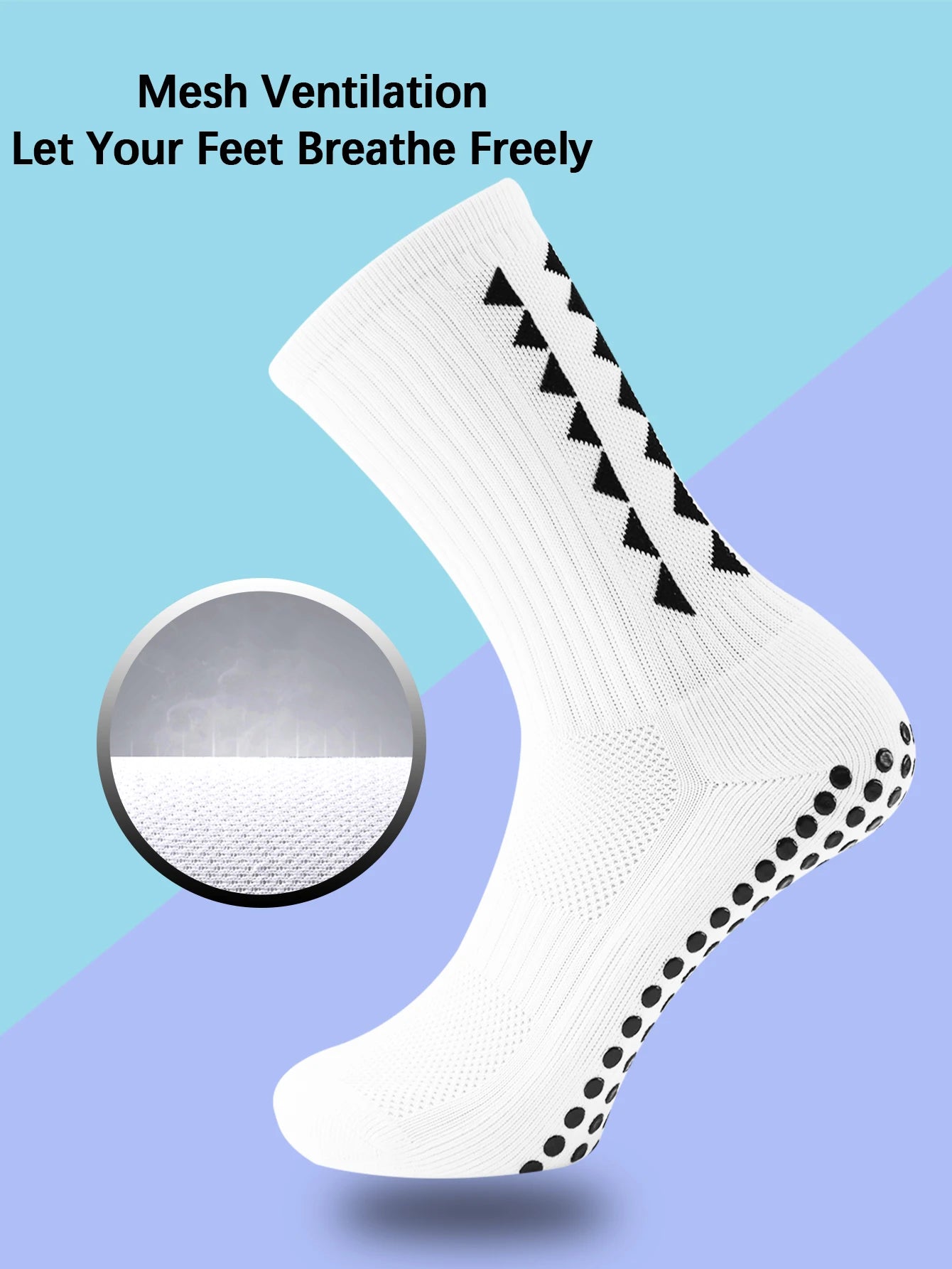 1 Pair Men's Football Socks with Grip